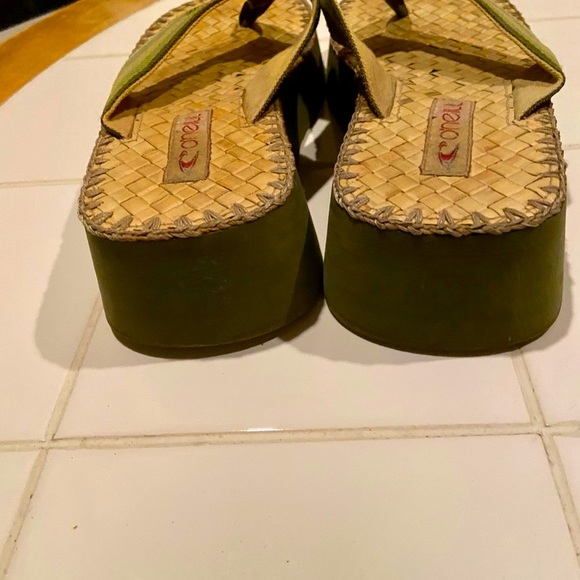 Ladies O’Neill Wedge Straw Basket Weave Sandals Size 9 NWOT - Picture 5 of 6